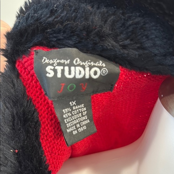 Designers Originals Studio Joy 1X Festive Red Snowman Sweater Vest - Picture 8 of 12